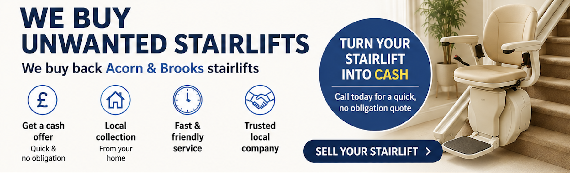 We buy unwanted stairlifts