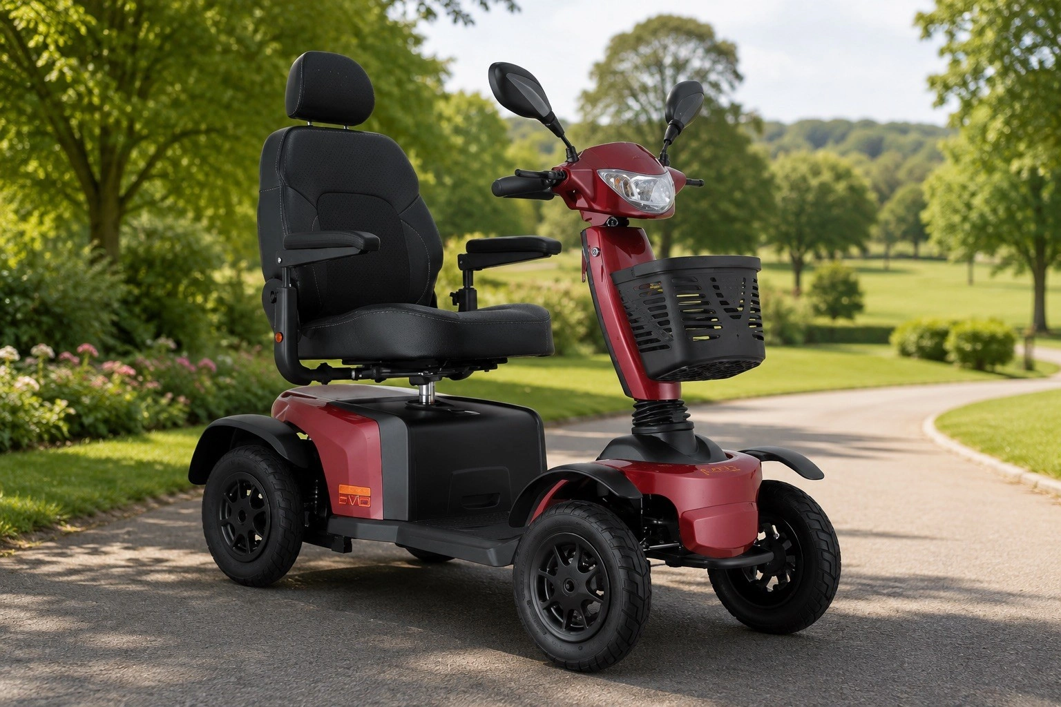 Mobility scooter outdoors