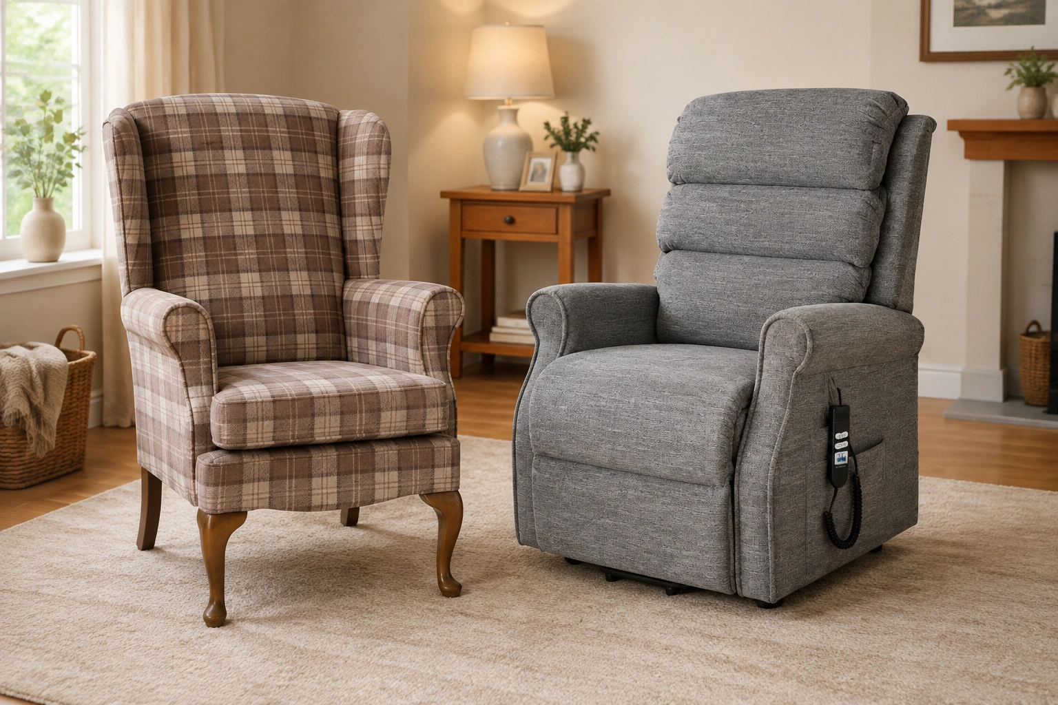 Rise and recline and high-seat chairs